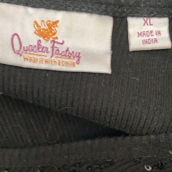 EUC Quacker Factory Black Glitzy Sequin Blouse Size XL - Picture 10 of 11